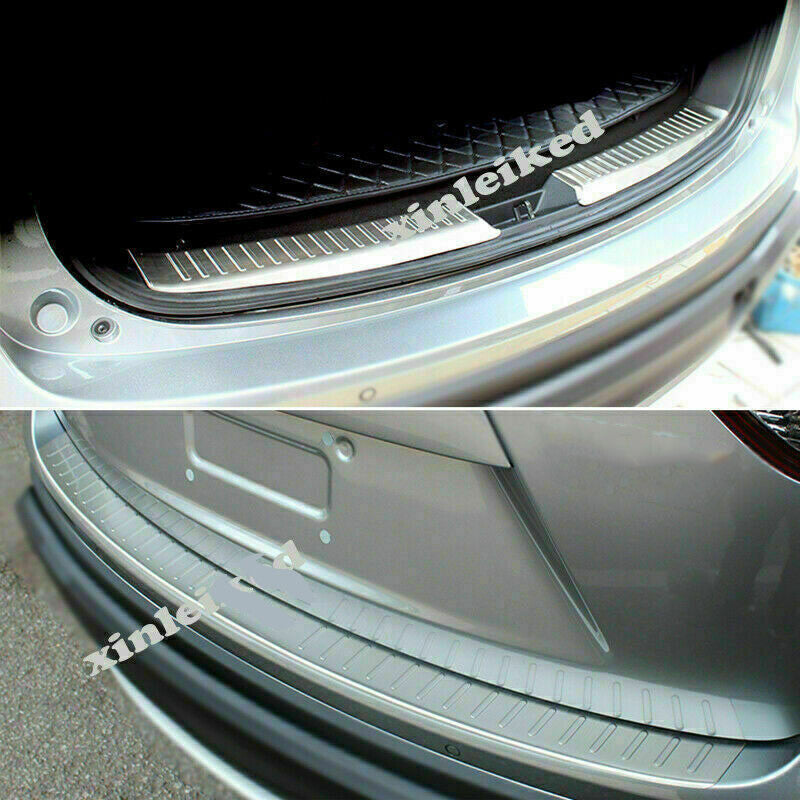 for Mazda CX-5 2012-2016 Silver Steel Rear Trunk Plate Bumper Scuff Sill Cover3