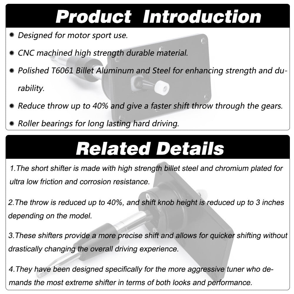 Gear Short Shifter Kit For 1989-1998 for Nissan 180SX 200SX 240SX Skyline S13 S14
