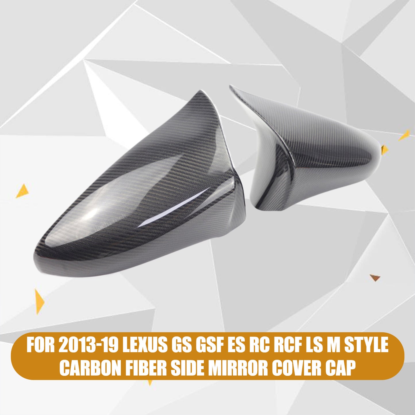 fit 2013-19 for LEXUS GS GSF for ES RC RCF LS M STYLE CARBON FIBER SIDE MIRROR COVER AT