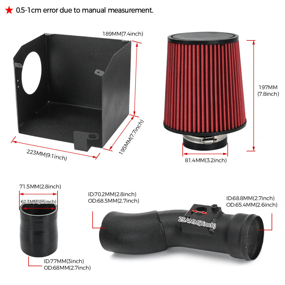 Cold Air Intake System For 2016-2021 for Honda for Civic 10th Gen 1.5L I4 w/ Heat Shield
