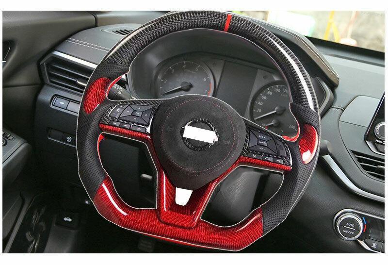 for Nissan Altima 2019-2021 Real Carbon Fiber Car Inner Steering Wheel Assembly