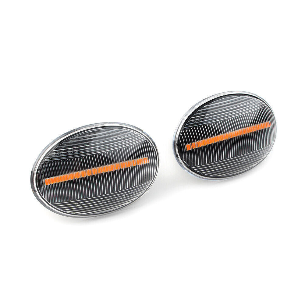 Dynamic Clear LED Side Marker Signal Light Lamps Fit for MINI Cooper R55 R56 R57 R58