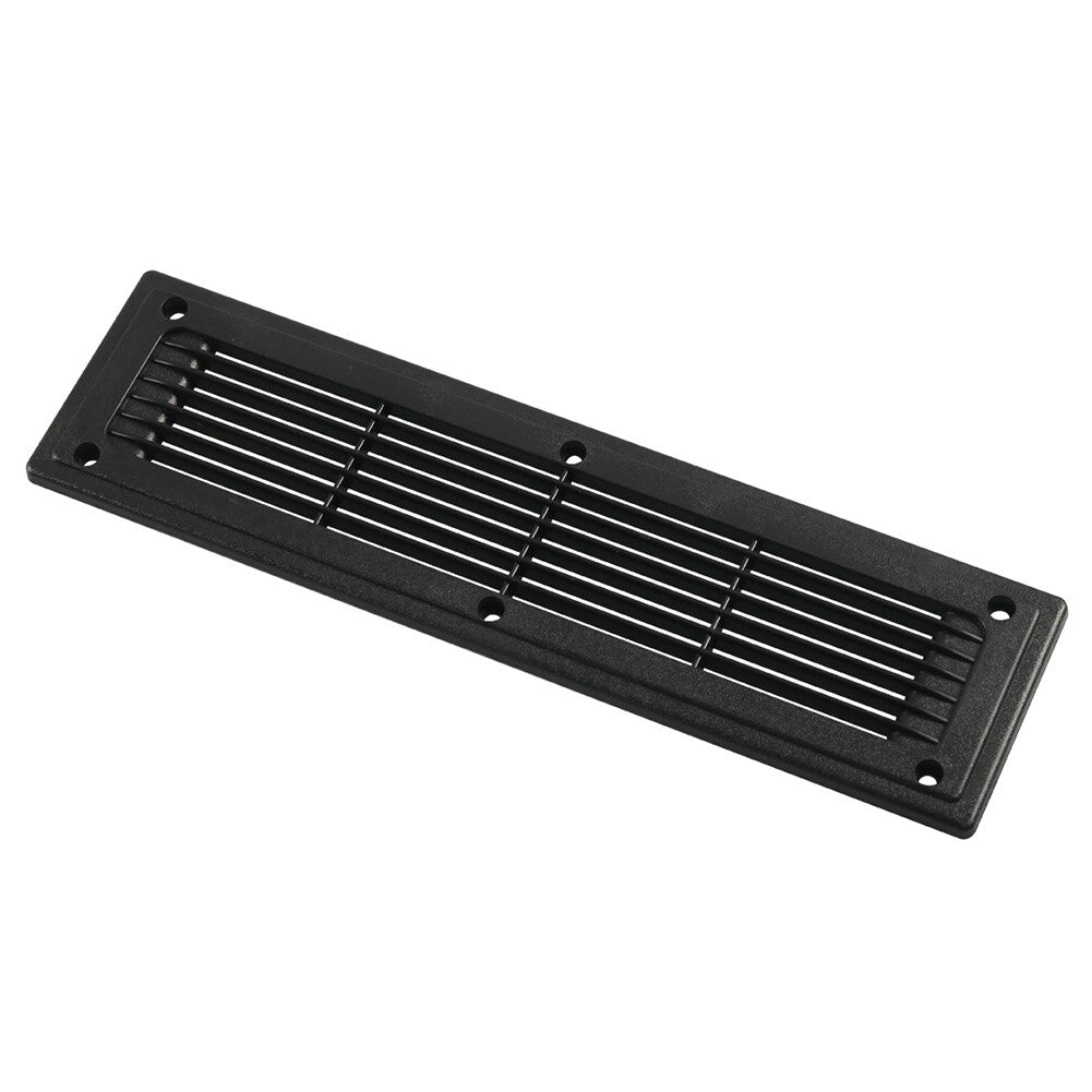 Straight Louver Air Outlet Grill Cover Ventilation Panel For RV Bus Black ABS