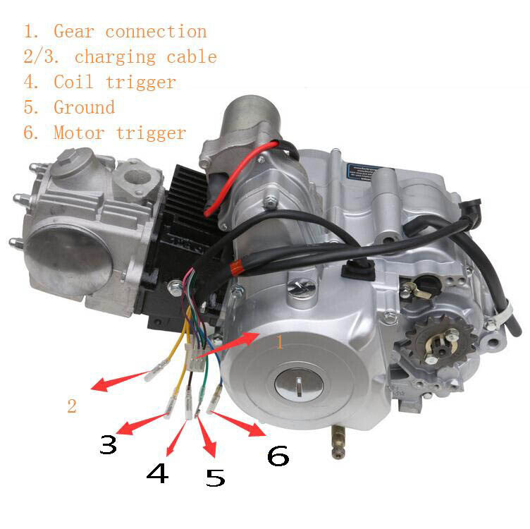 125cc Semi Auto Engine Motor 4 Stroke 70cc 90cc 110 ATV Quad Bike Go Kart Buggy