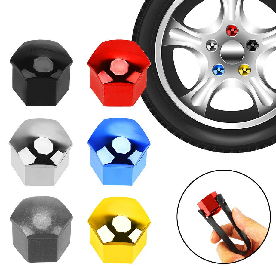 Car wheel nut cover, hub bolt protector, rust-proof bolt, red, suitable for Chevrolet