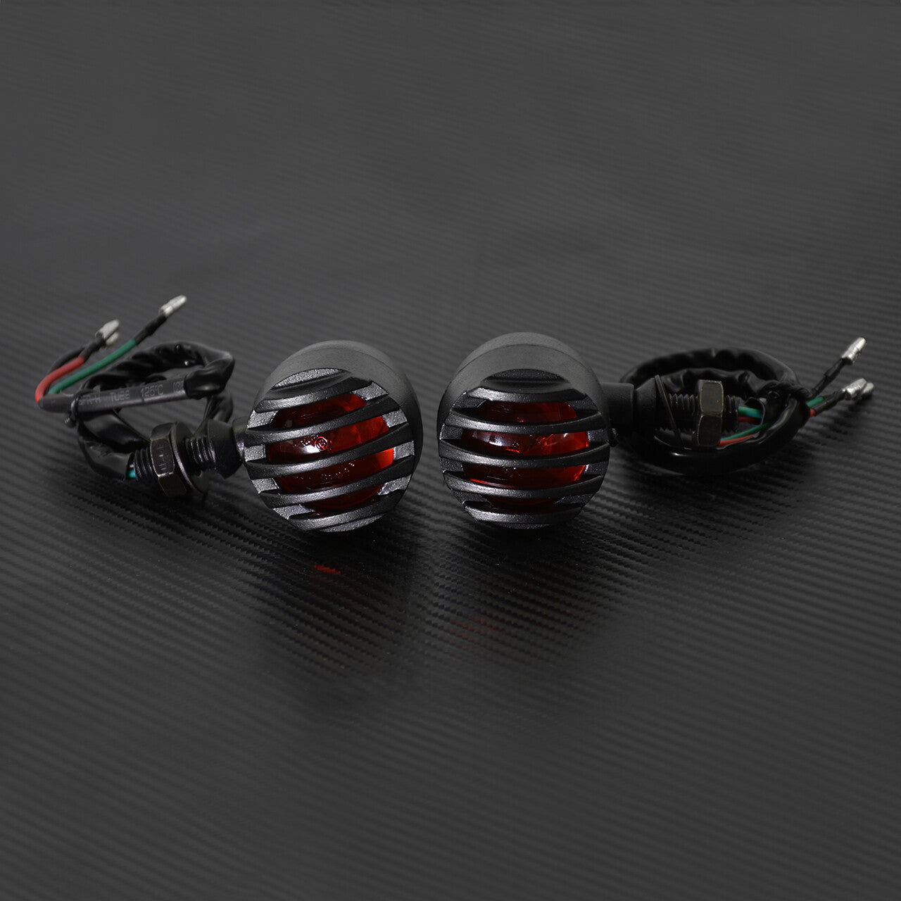 10MM Thread Red Grill Bullet Turn Signal Indicator Light Lamp Fit for Harley 883