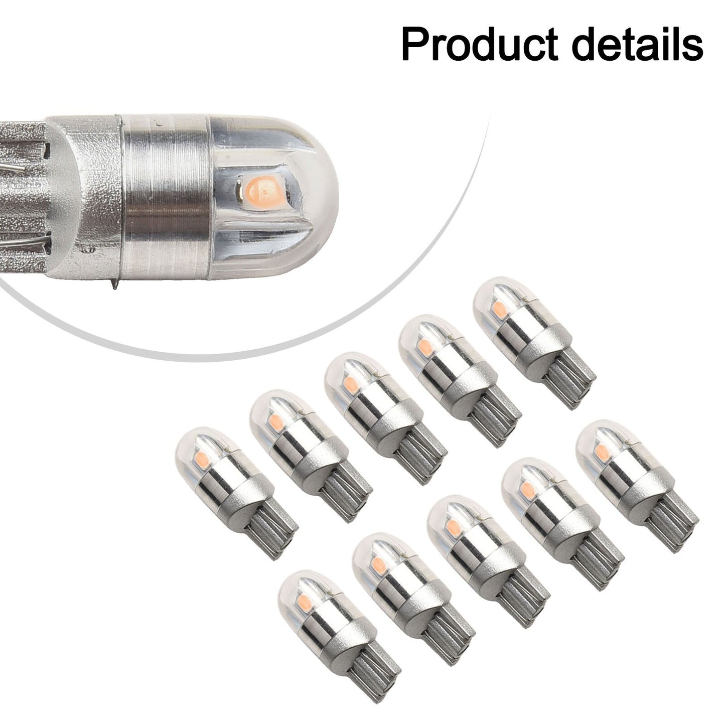 10 x Canbus 194 168 3030 2 LED For SMD Purple Car Side Wedge Light Lamp Bulb
