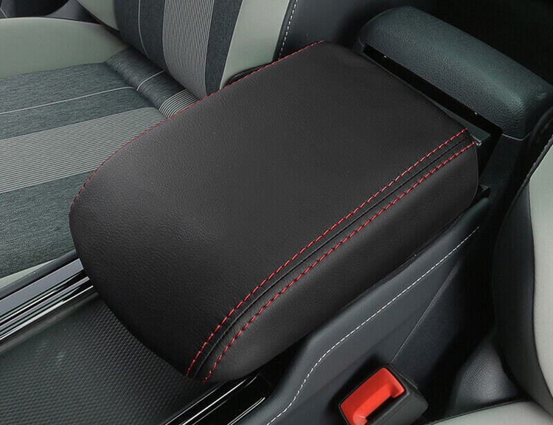 for VW ID.4 ID4 2021-2023 Black Leather Center Console Armrest Cover Cushion Mat