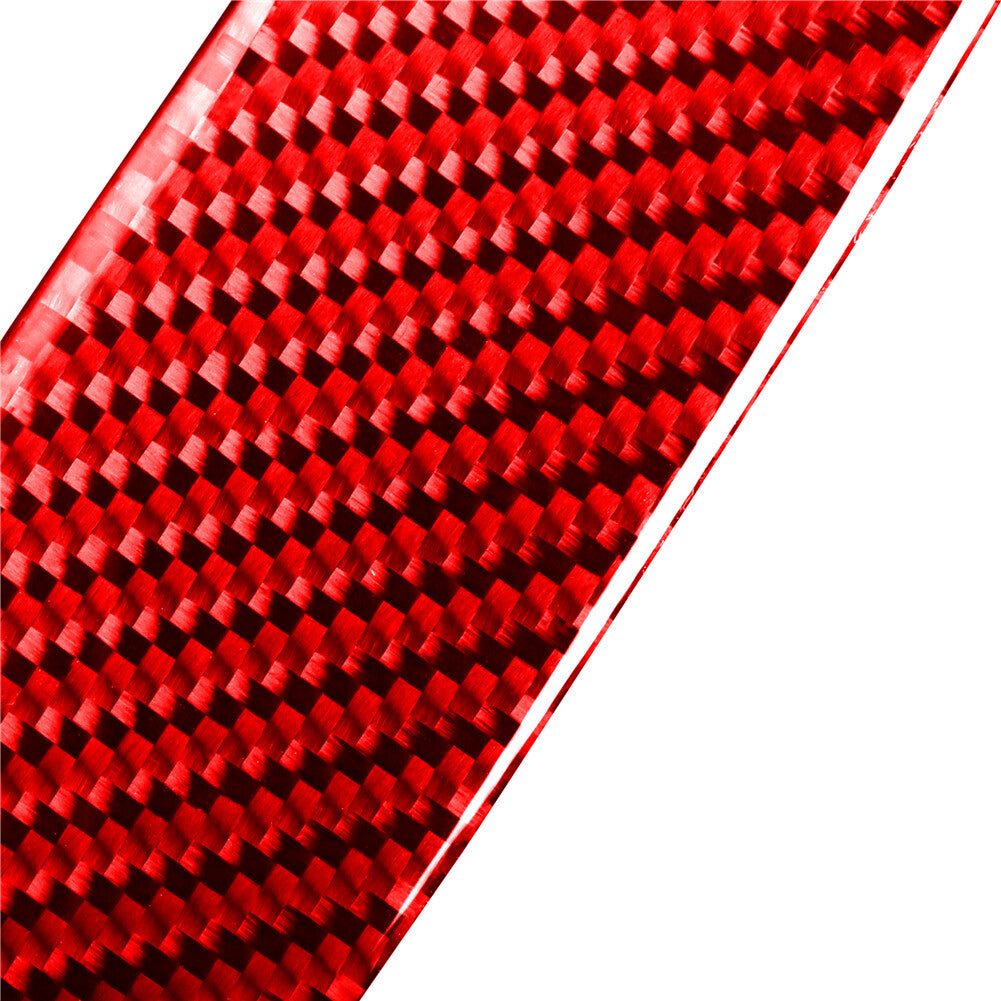Red Carbon Fiber Window Switch Button Cover Trim for Volvo V60 2010-2017 Type B