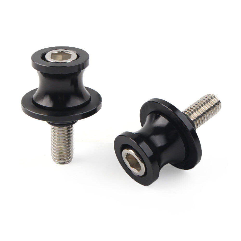 2¢ªCNC Schwingenspulen Slider Stand Schrauben 8MM f¨¹r for KAWASAKI ZX6R 12-21 Schwarz