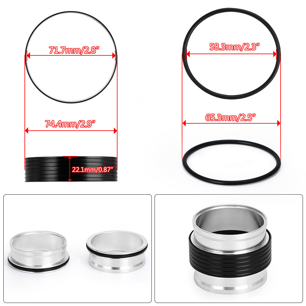2.5 Aluminum Quick-Release HD V-Band Clamp for Intercooler Exhaust/Intake Pipes