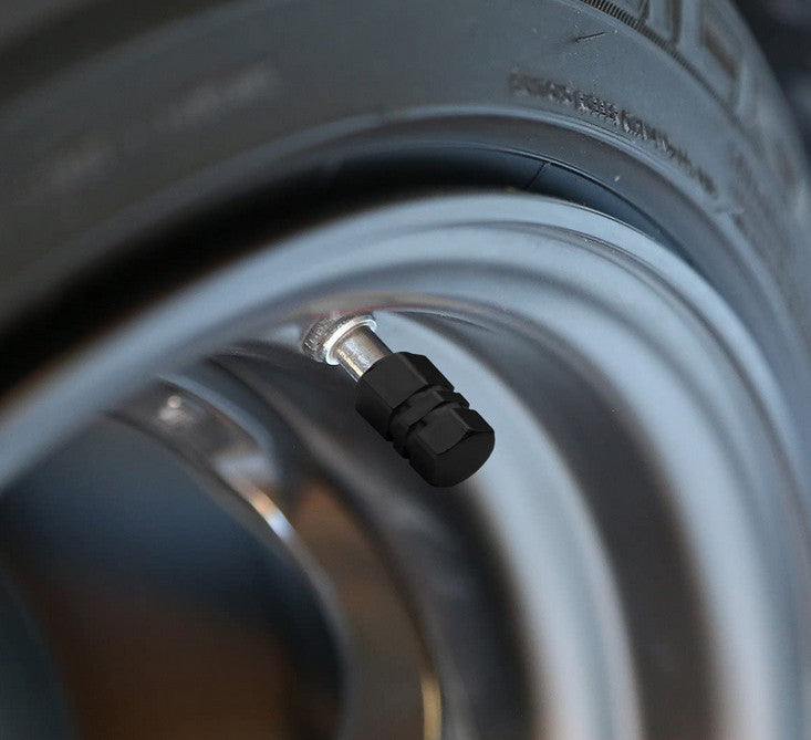 4-Piece Black 17mm Car Tire Valve Cover Stem Cover Valve Dust Cover for LR for Lexus