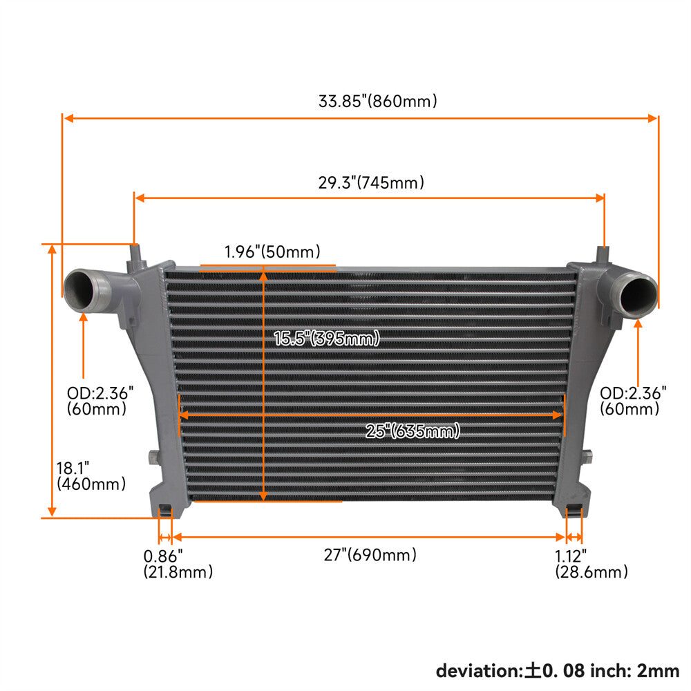 for Audi A3 S3 for VW for Golf GTI R MK7 EA888 1.8T 2.0T TSI TubeFin Intercooler Kit BL