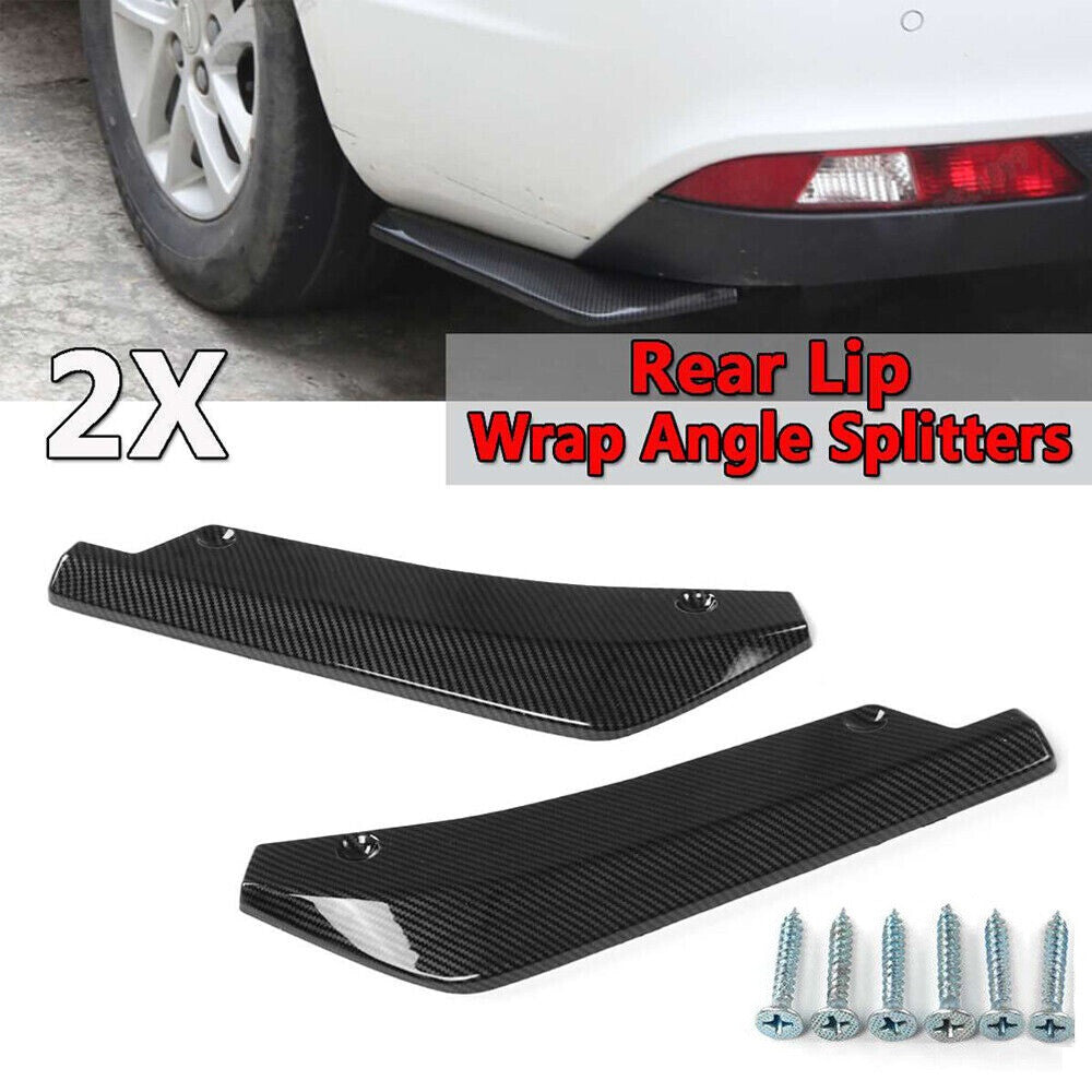 2pcs for Nissan 370Z 350Z Carbon Fiber Rear Bumper Lip Splitter Diffuser Canard