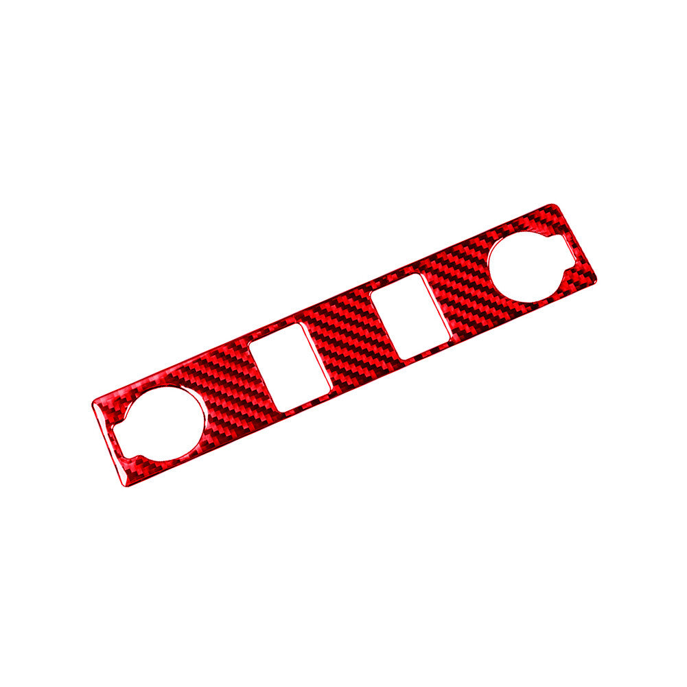 Red Carbon Fiber Cigar Lighter Switch Trim Sticker for Toyota Tundra 2014-2018