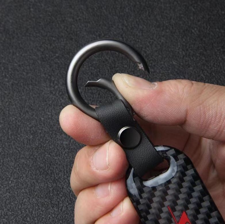 Car keychain/key ring with lanyard accessory, Osaka black, suitable for Honda and for Acura .