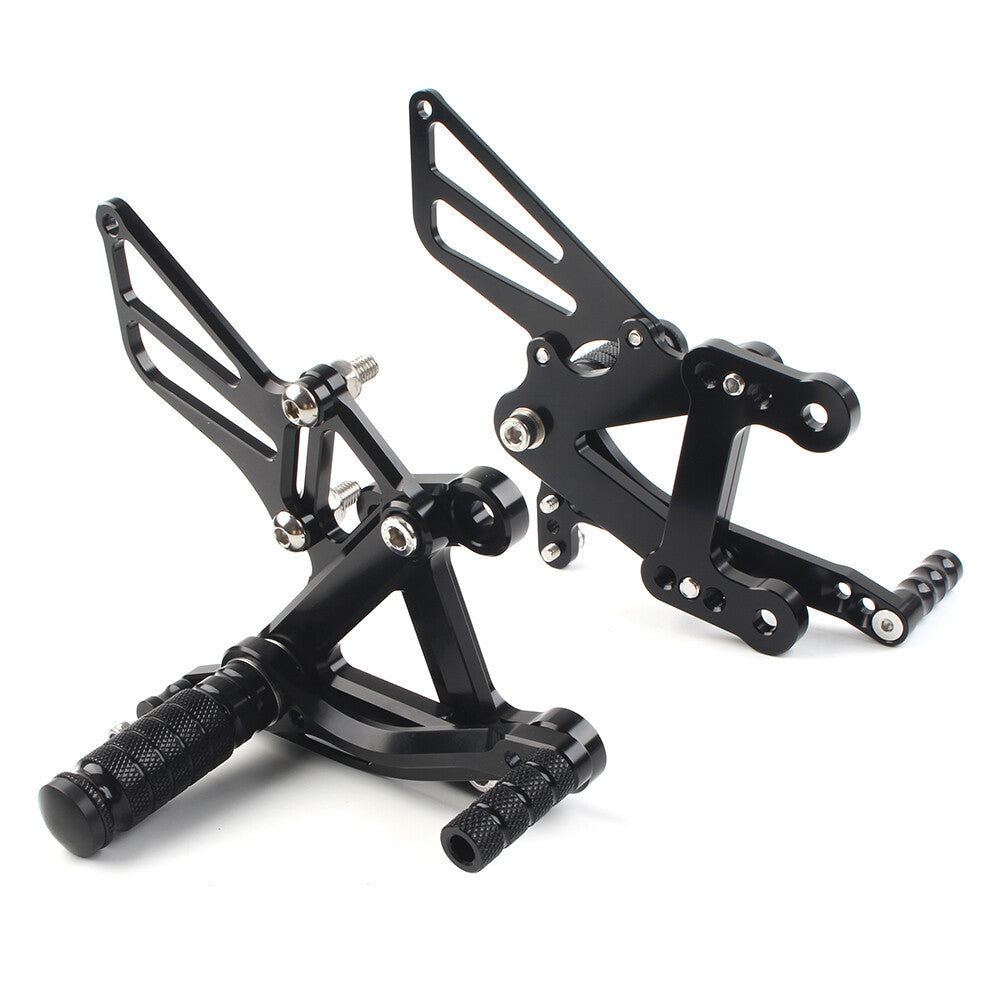for Kawasaki ZX6R 03 04 Black 1Set Motorcycle Rear Rearsets Foot Peg Pedal