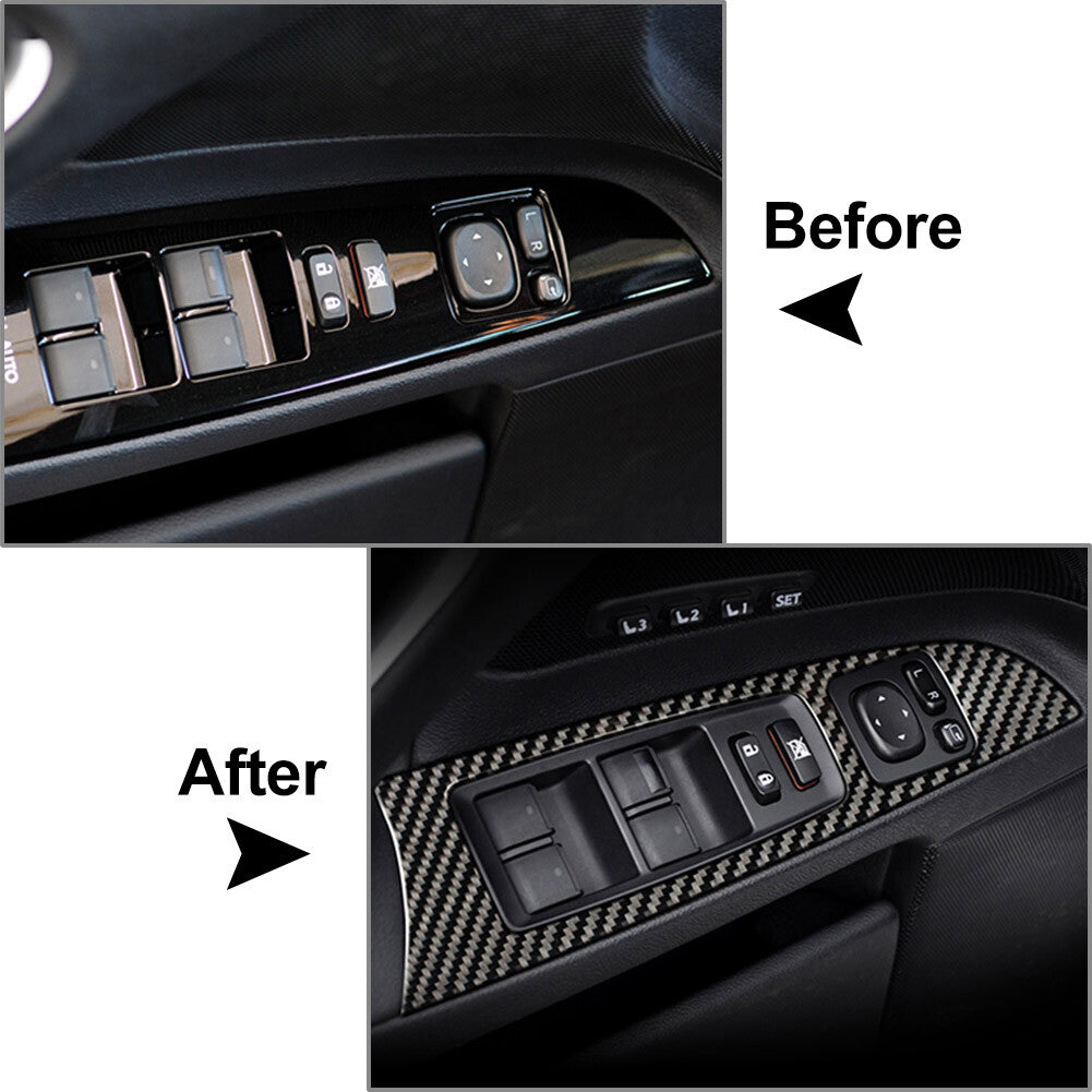 Carbon Fiber Window Lift Panel Switch Cover Trim for Lexus IS250 IS350 2006-2013