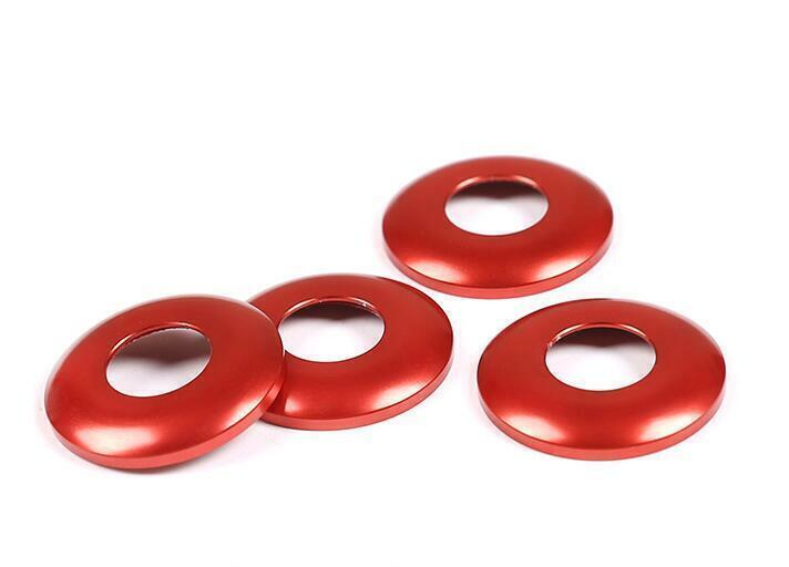 Red Aluminum Inner Door Bolt Lock Down Ring Trim for BMW 3-Series E90 2005-2012