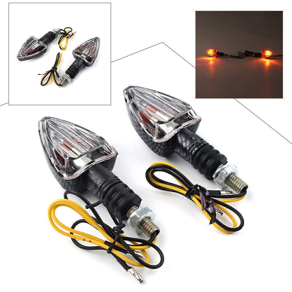 2x Motorcycle LED Triangle Signal Turn Signal Indicator for Harley for Yamaha for Suzuki