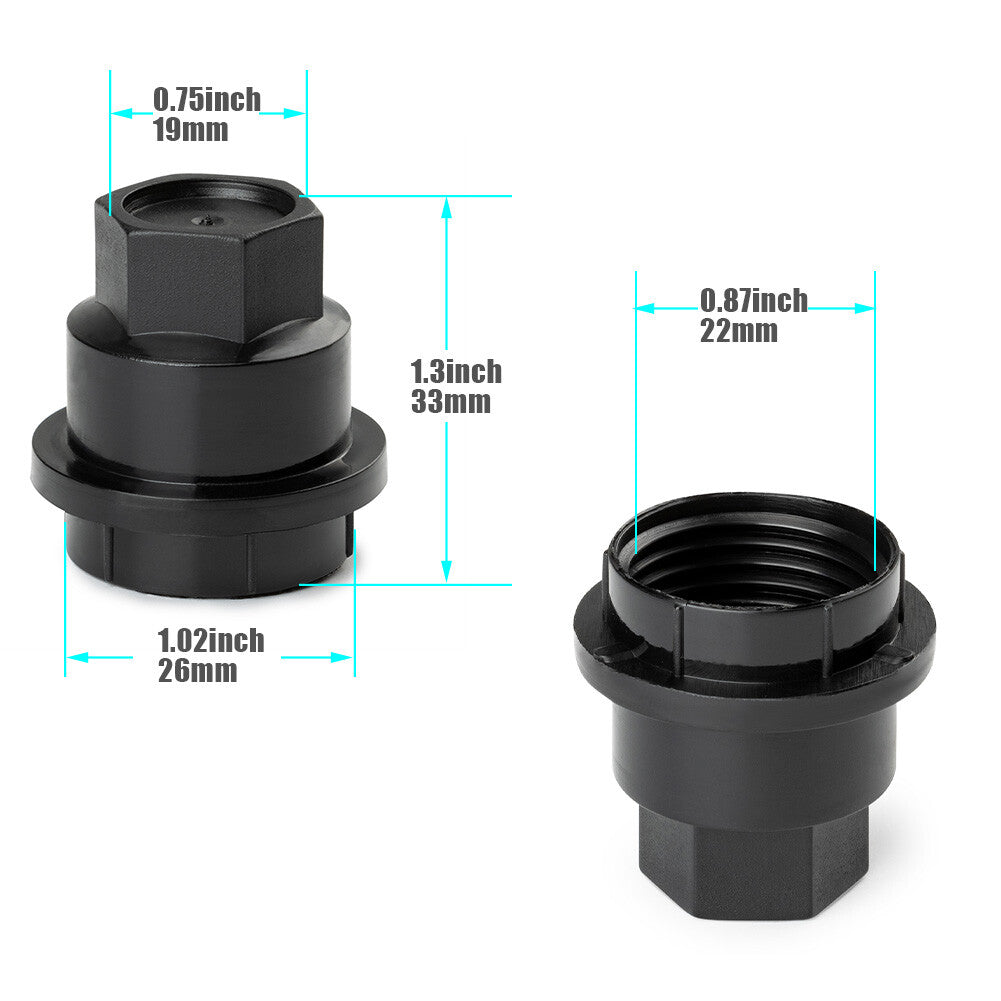 5X Black Lug Nut Cover Cap 15661036 for Chevy Blazer S10 Pickup for GMC Jimmy Sonama