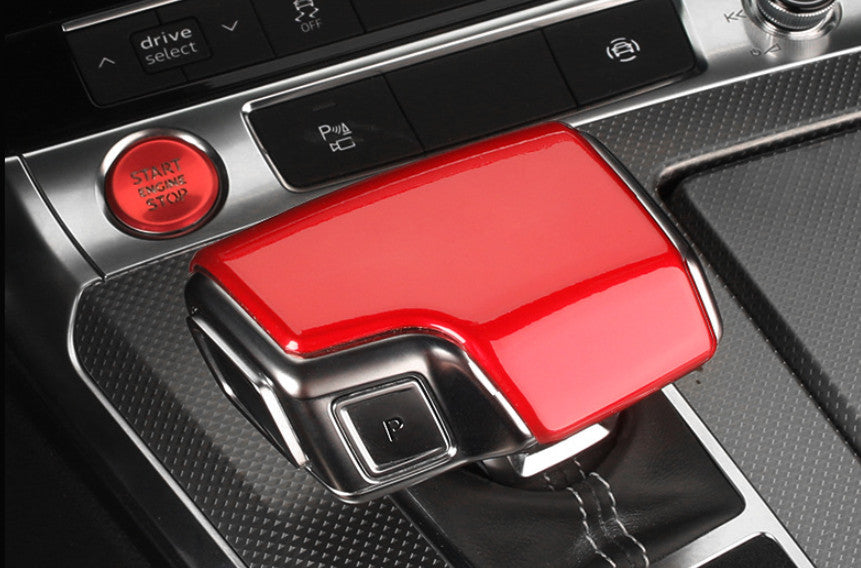 Fit for Audi A6 A7 2019-24 Bright Red Center Gear Shift Lever Knob Cover Trim 1P