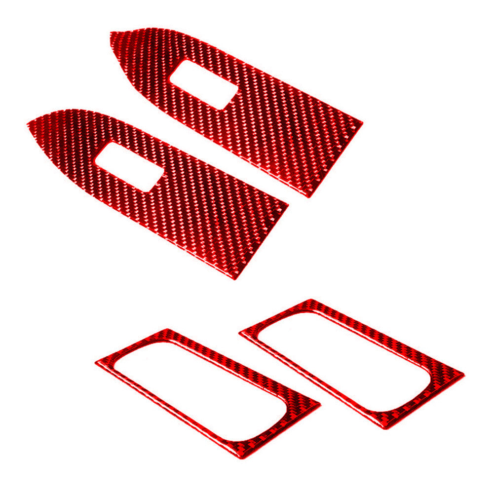 4Pcs Carbon Fiber Rear Door Decorative Trim for Suzuki Grand Vitara 2006-2013