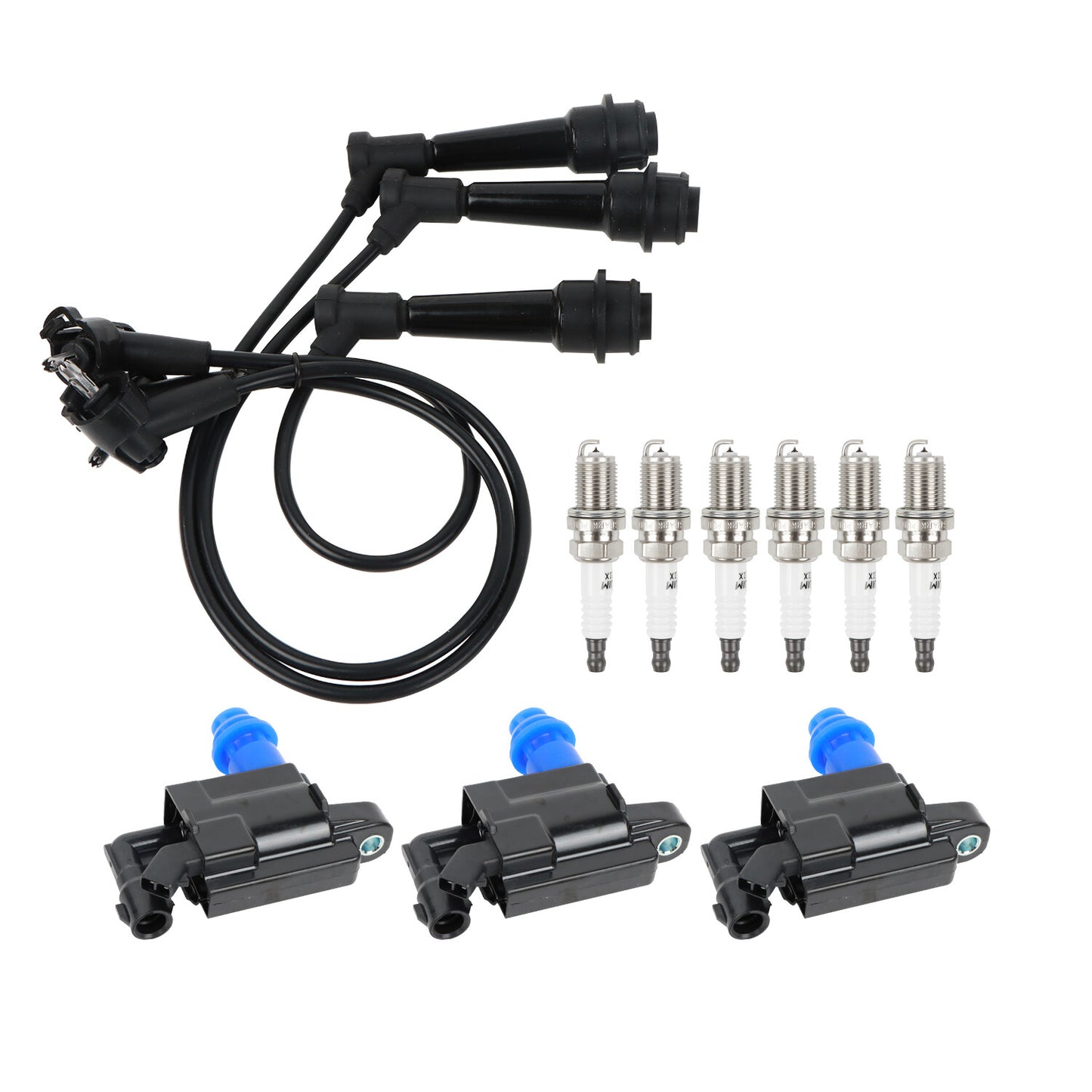 Ignition Coil Wireset 6 Iridium Spark Plug for Toyota Supra for Lexus SC300