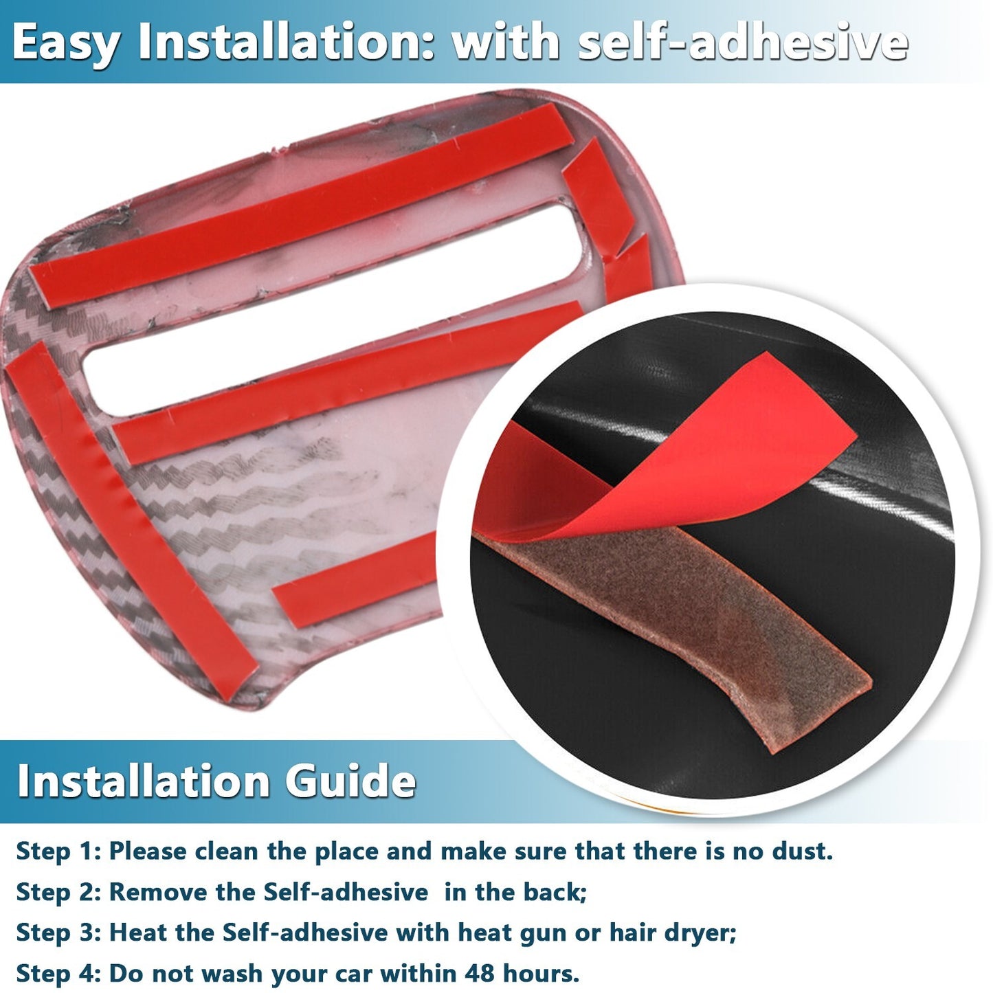 Steering Wheel Center Cover Trim Stickers for Dodge for Challenger Charger 2015-2023