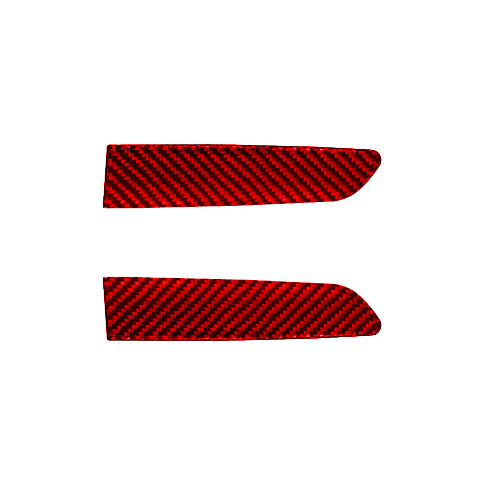 2X Red Carbon Fiber Front Door Panel Down Sticker Cover for KIA Sedona 2015-2016