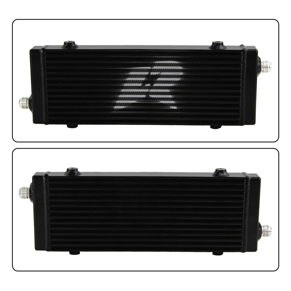 Universal Cross Flow Pass Bar Plate Oil Cooler Medium Black