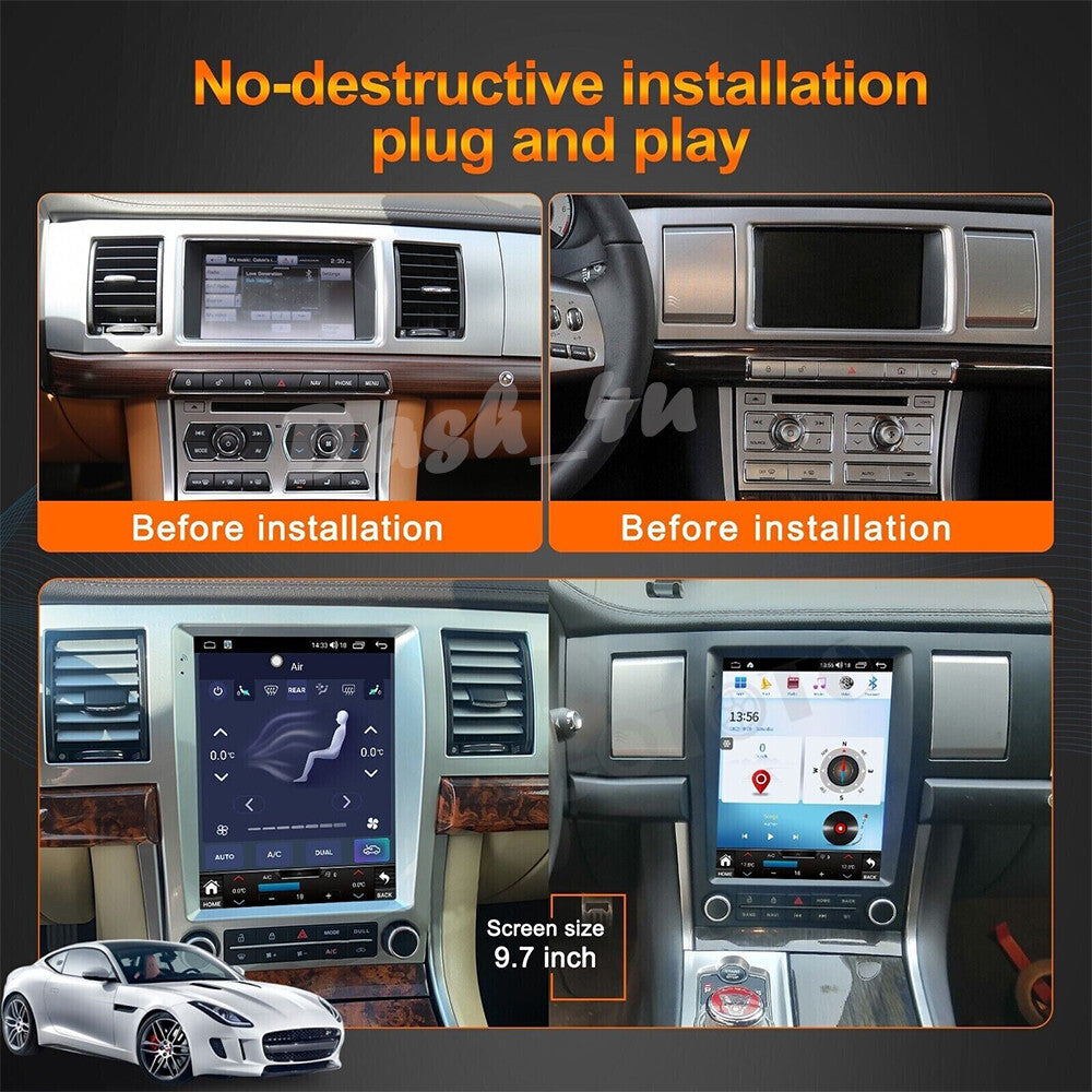 9.7 Android 11.0 Car Radio for Tesla screen Stereo GPS 8+128GB for Jaguar XF 2004-2015