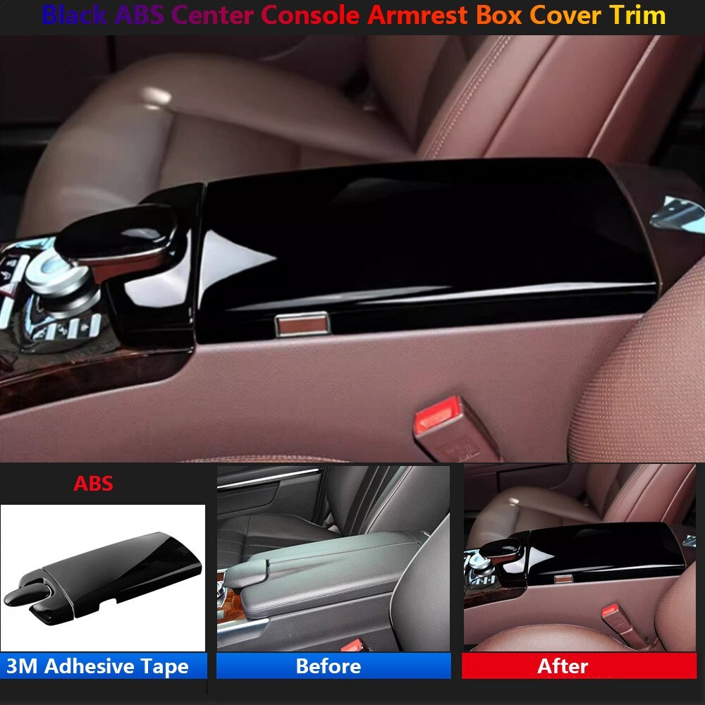 Black for Mercedes-Benz S W221 Car Center Console Armrest Box Cover Trims