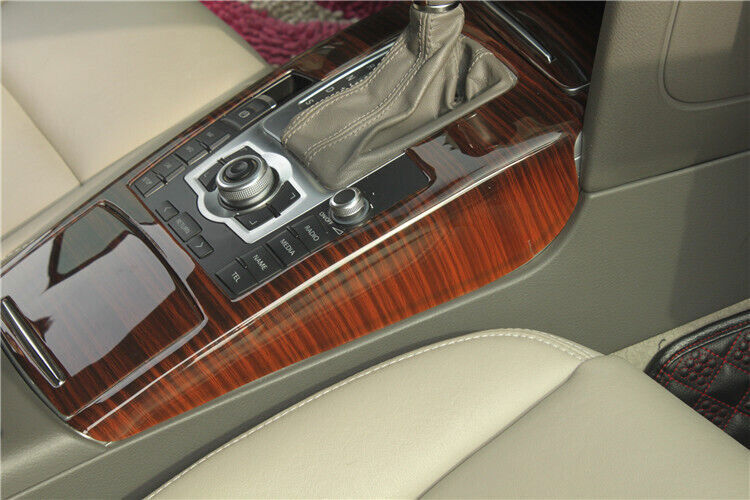 Fit for Audi A6 08-2011 Peach Wood Grain Middle Console Gear Shift Cover Trim 4P