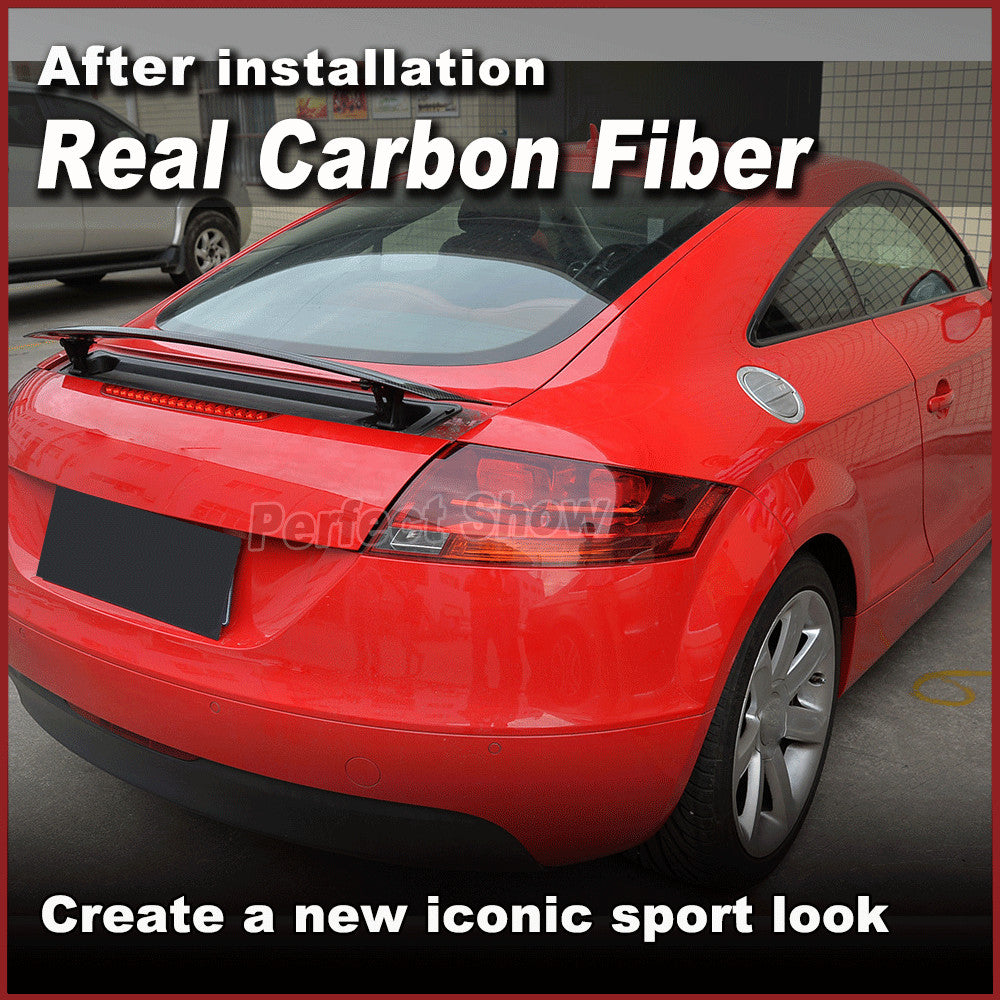 Carbon Fiber Rear Trunk Roof Lid Spoiler Wing Fit for Audi Mk2 TT 8J TTS 08-14