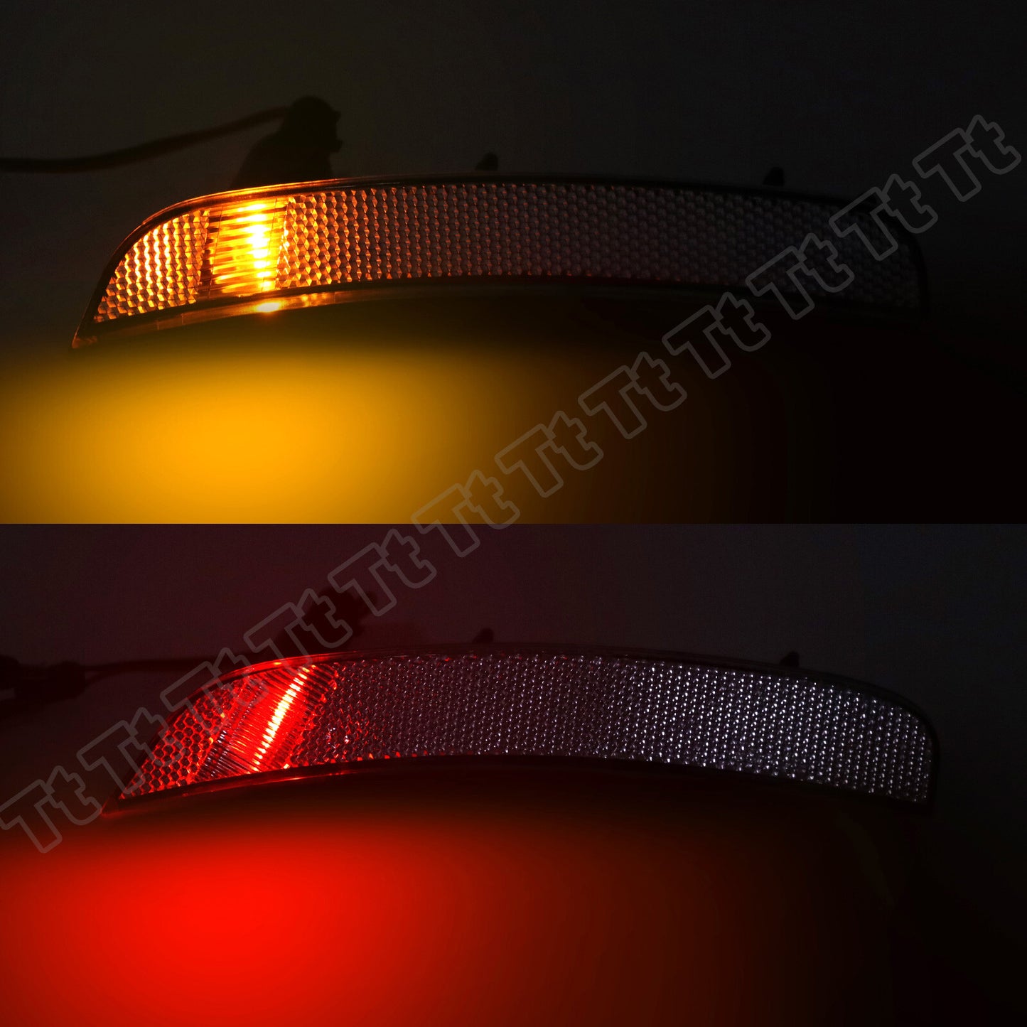 4-piece transparent lens for front and rear bumper side marker lights for 2012-2019 for Fiat 500 POP