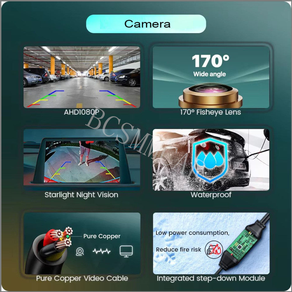 Car AHD Fisheye Lens Reverse Camera Backup Rear View Parking Cam Waterproof