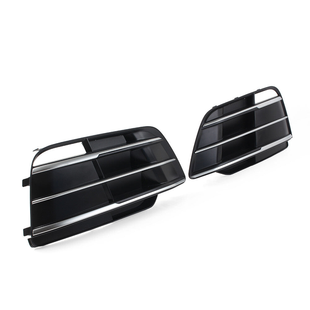 1 Pair Front Bumper Fog Light Grille Grill Cover for Audi Q5 SQ5 2018-22
