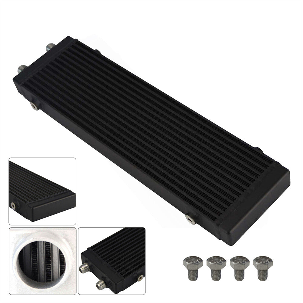 Universal Dual Pass Bar Plate Oil Cooler 18.5x5.5x1.58 Core Large + Screws