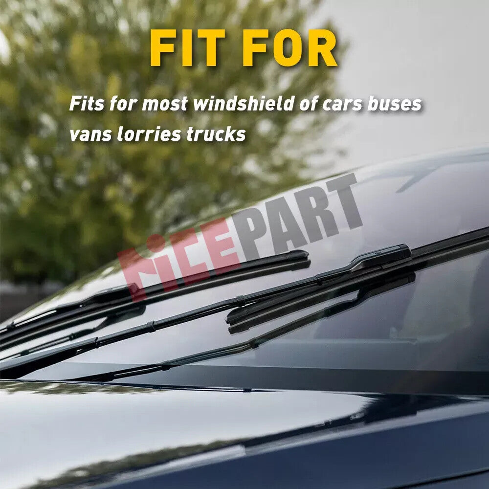 4 pcs 28Silicone Frameless Windshield Wiper Adhesive strip Compatible Car Bus