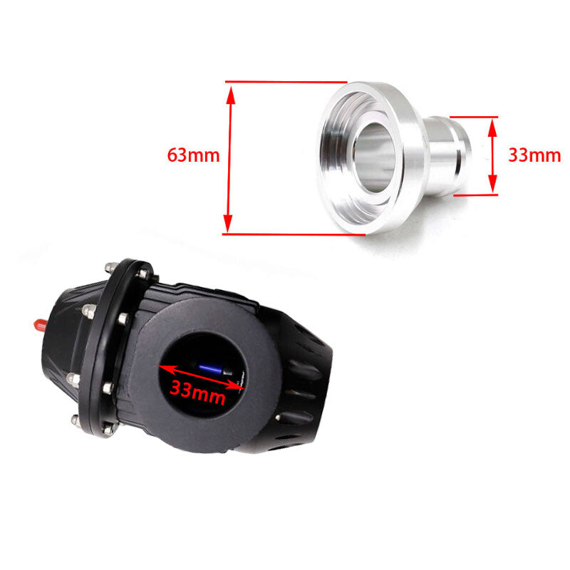 Turbo Blow Off Valve For HKS SQV4 Pull-Type Aluminum SSQV IV BOV w/Adapter Black