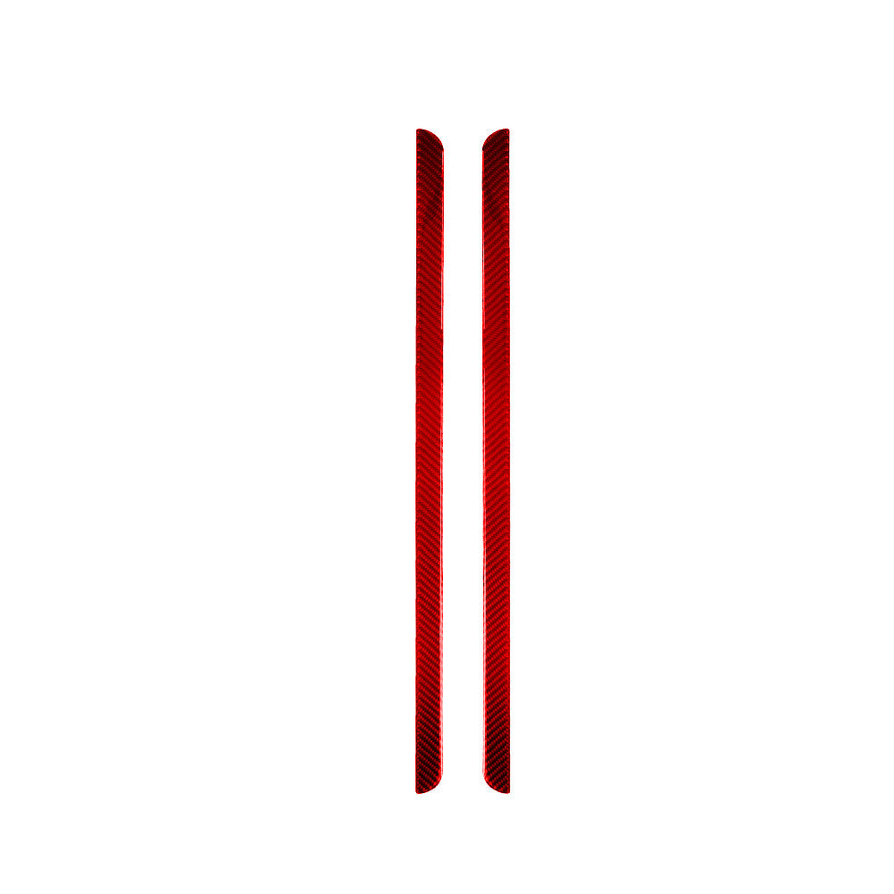 2X Red Carbon Fiber Rear Door Panel Decorative Strip for Jeep for Wrangler 2007-2010