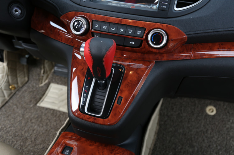 for Honda CRV CR-V 2012-2016 Red Wood Grain Middle Console Gear Shift Panel Trim