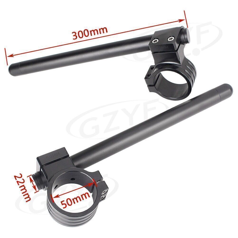 Fit for Yamaha YZF R6 2005-2018 2x CNC Clip-on Fork Tube Handle Bar Handlebar 50mm