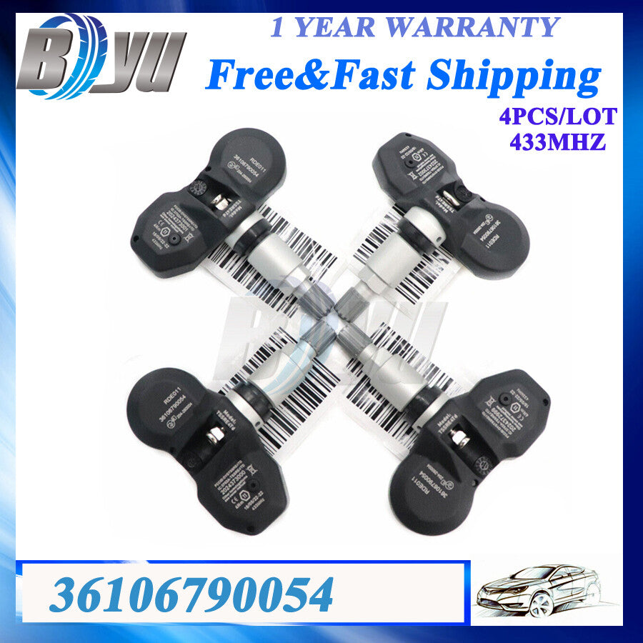 36106790054 Set of 4 New TPMS TIRE PRESSURE SENSOR for BMW 650i 535i Z4 6790054