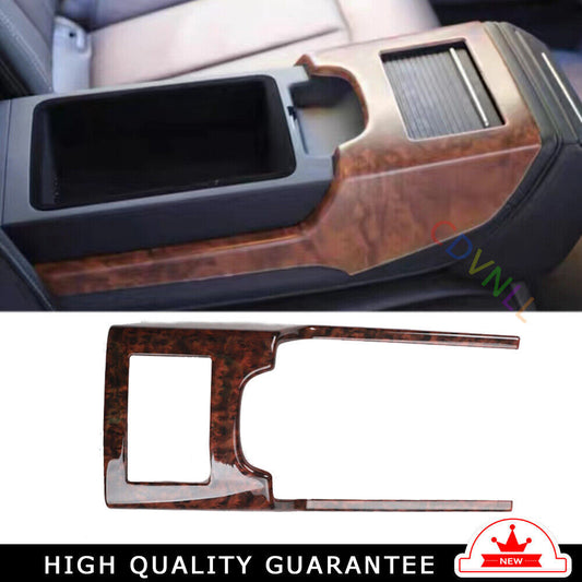 Car Inner Rear Storage Box Cover Trim 1 Fit for Audi A6l 2012-2018 Brown Wood