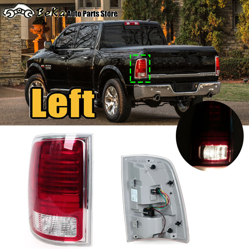 1-pack for Dodge for Ram 1500 2500 3500 2013-2018 LED Left Rear Taillight and Brake Light