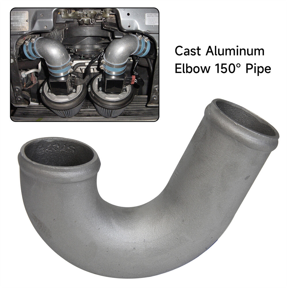 Universal 63mm 2.5 Cast Aluminum 150 Degree Elbow Pipe Turbo Intercooler Pipe