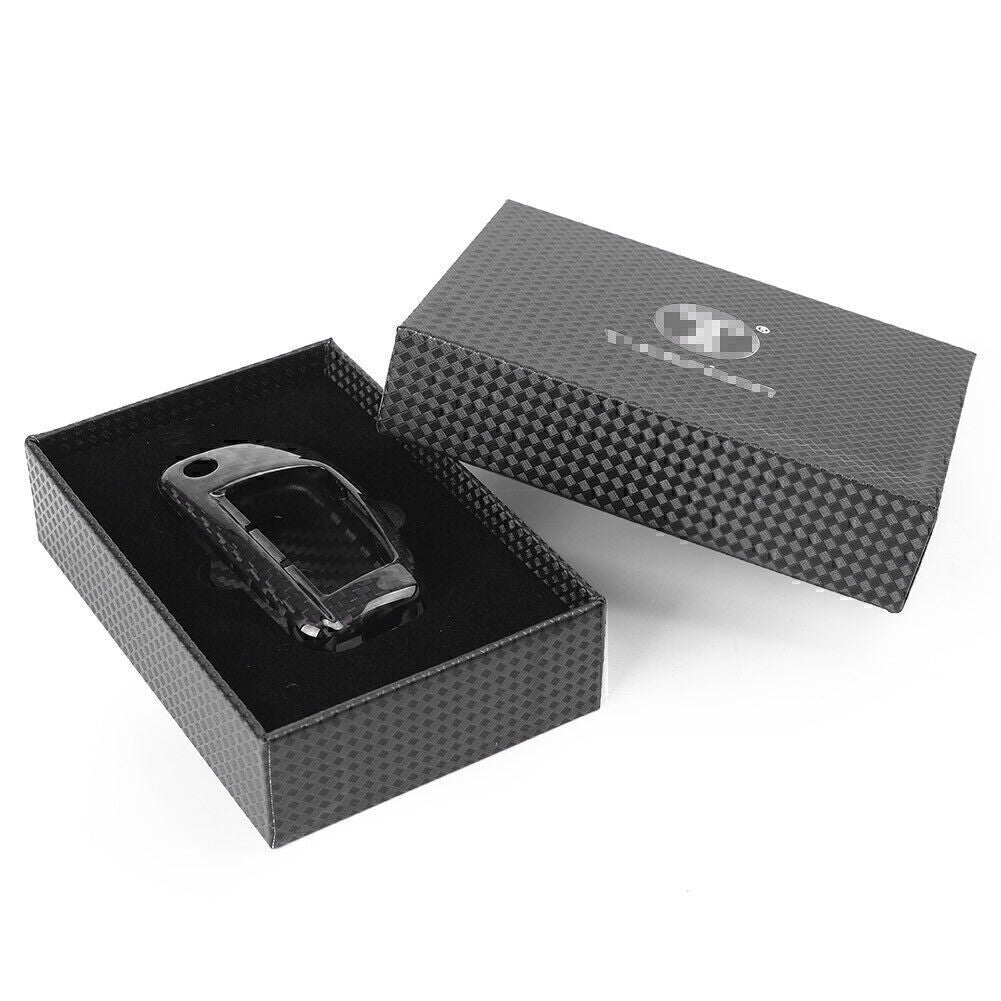 Real Carbon Fiber Car Remote Key Cover Shell Case for Audi A3 A4 A6 TT R8