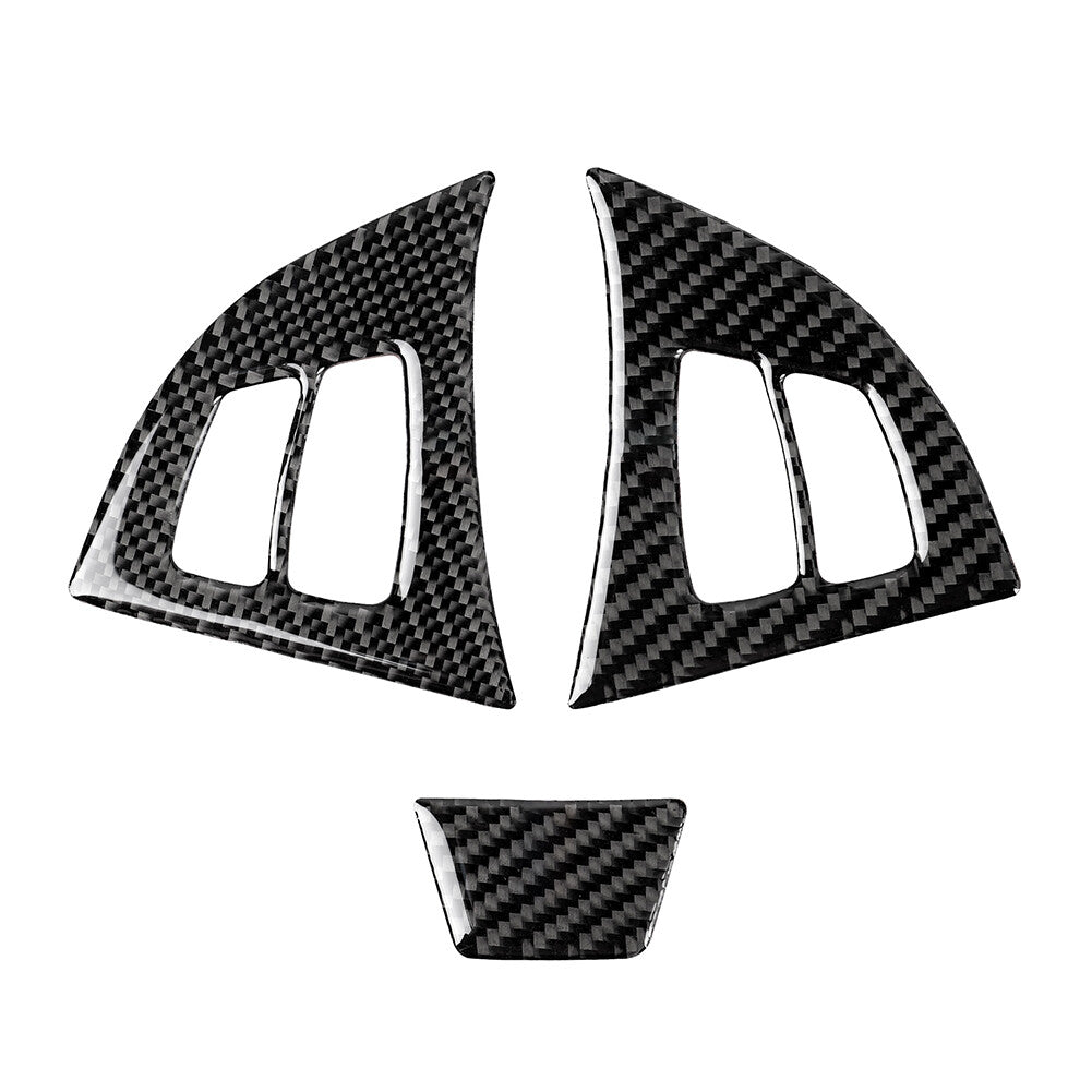 Carbon Fiber Steering Wheel Button Cover Trim for BMW X5 X6 E70 E71 2008-2014